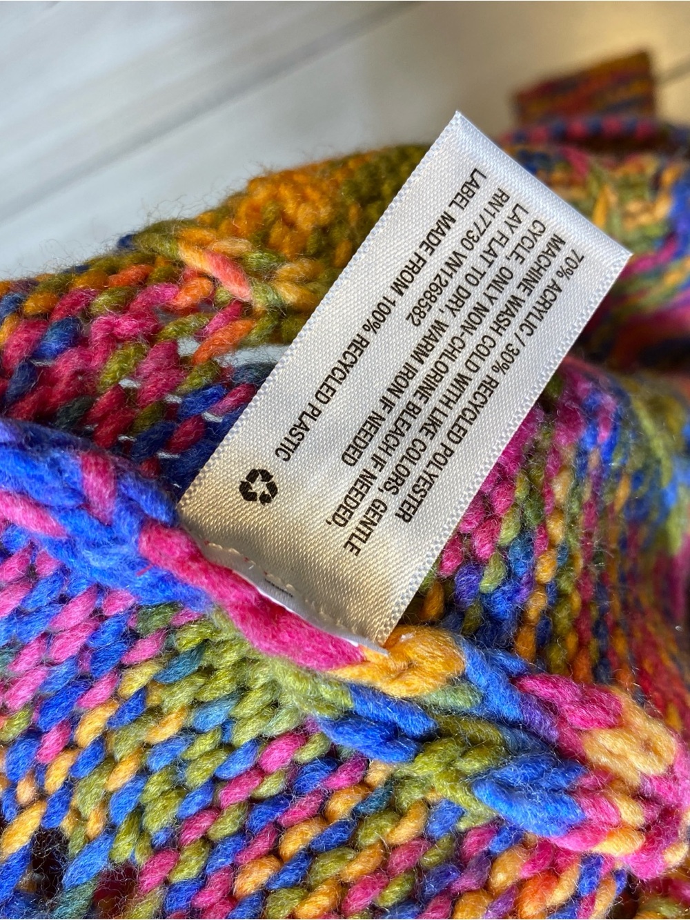 Wild Fable Multi-Color Space Dye Open Knit Long Sleeve Sweater Women’s XS NWOT. - Picture 8 of 8